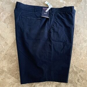 Izod Advantage Performance Mens Navy Shorts Size 46 Security Pocket Stretch NWT